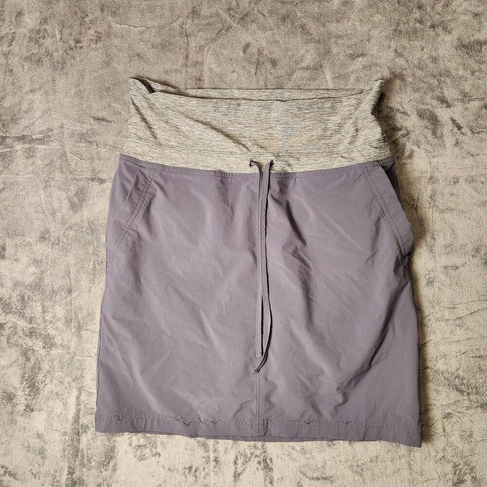Duluth Trading Co On The Fly Skort Women Gray Hiking Trail Athletic Skirt Pocket